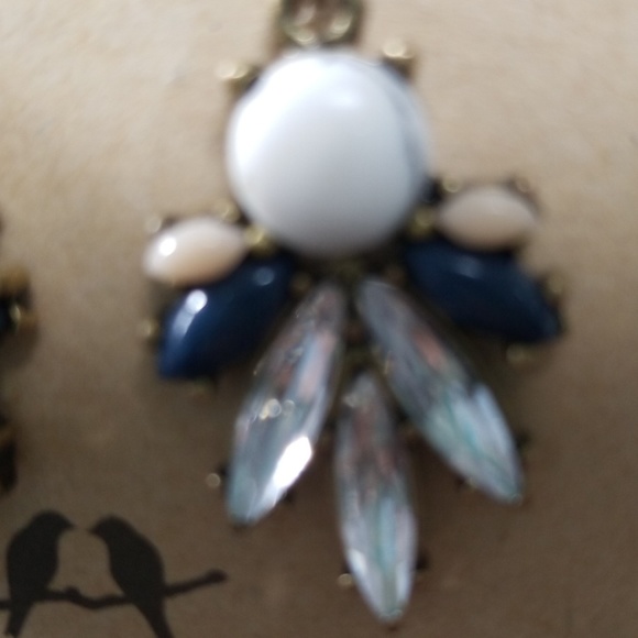 Chloe and Isabel Morningtide Drop Earrings - E197 white stones beaded detail - Picture 3 of 3